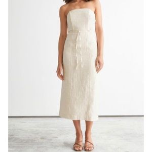 & Other Stories Bandeau Midi Dress